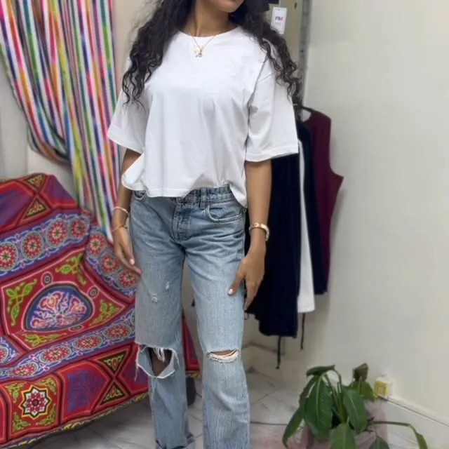 White Oversized Cotton Top